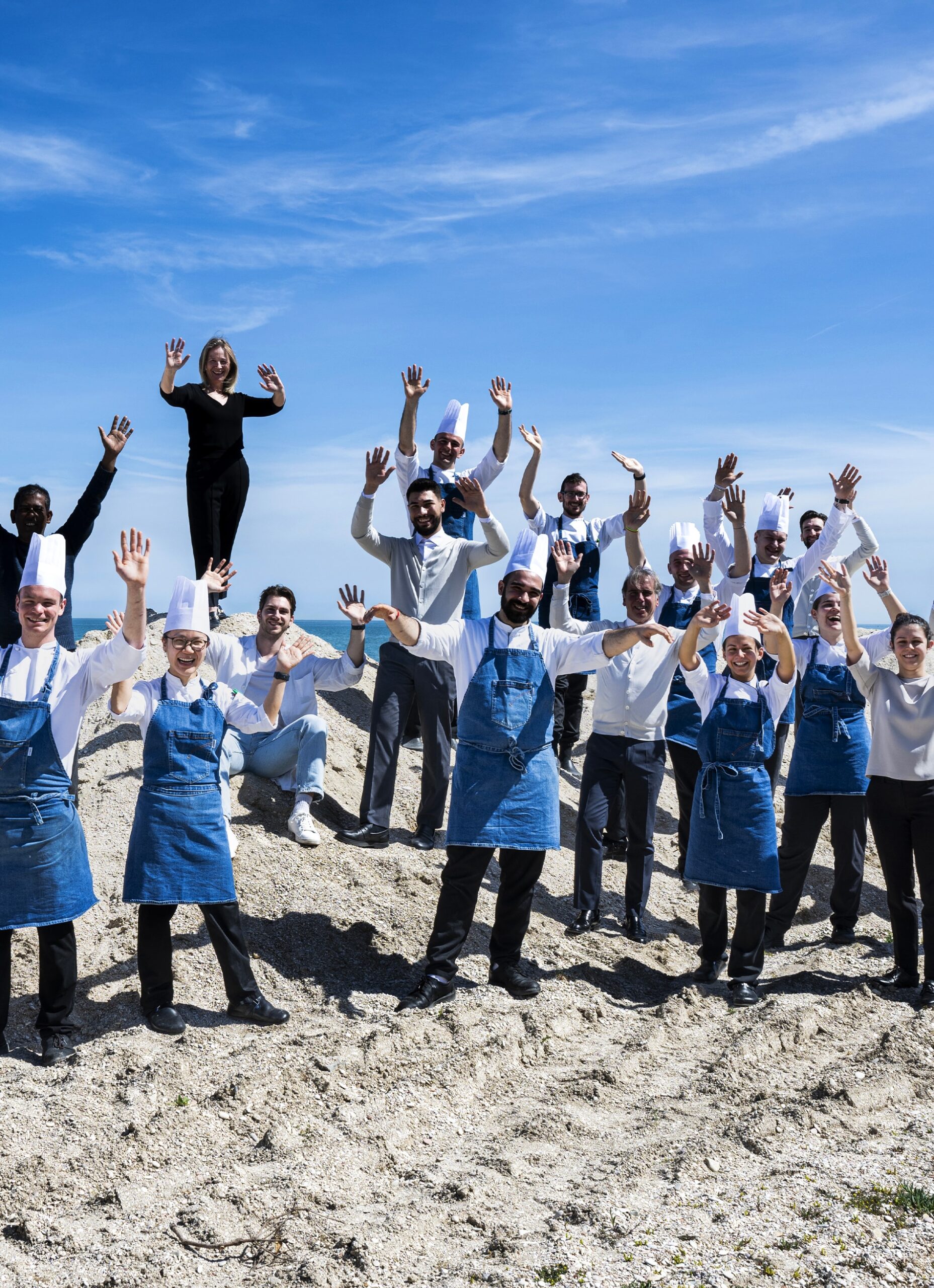 Chefs of the restaurant Madonnina Del Pescatore